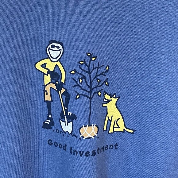Life Is Good Other - Life is Good Vintage Good Investment T-Shirt Blue Men’s Size Medium L